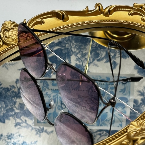 🆕 ALEXANDER MCQUEEN 🧿 NWOT AM0366S 003 Wire Rimmed Butterfly Shaped Glasses - Picture 15 of 16